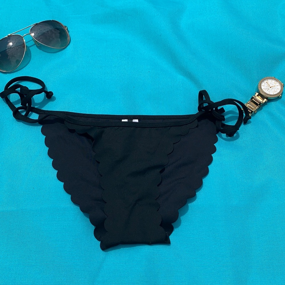 J Crew 🆕 XS L scallop string bikini bottom g4995